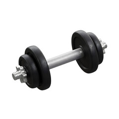 Fototapeta premium Isolated Black Dumbbell for Fitness Exercise and Weight Training