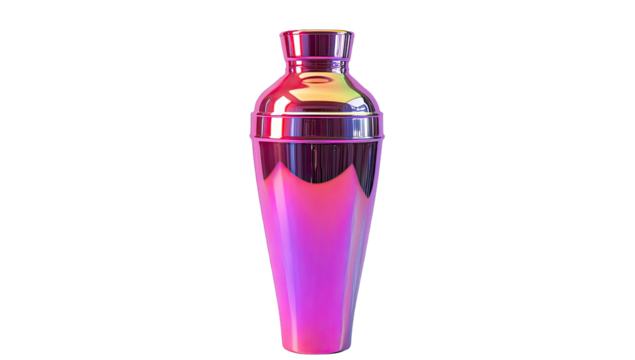 Vibrant pink cocktail shaker