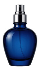 Blue glass atomizer with chrome spray head