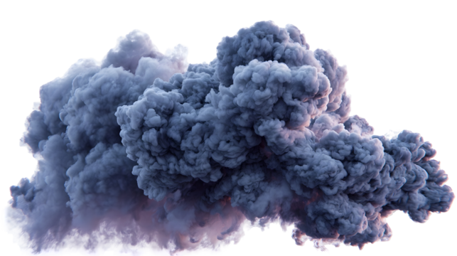 Dramatic smoke explosion cloud in dark tones - Powered by Adobe