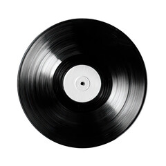 Close-up of a black vinyl record (1)
