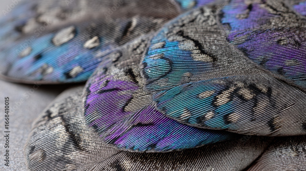 Poster close-up of colorful butterfly wing textures showcasing vibrant patterns and intricate details in na