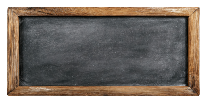 Aged wooden framed chalkboard