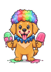Funny Cartoon Dogs Collection | Vector-Style PNGs on White Background