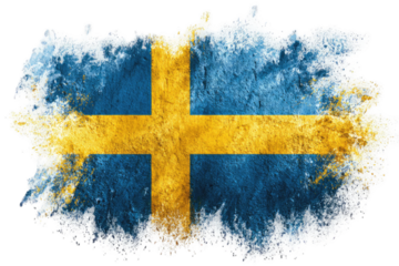 Abstract Swedish flag design