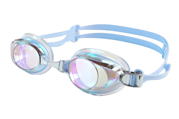 Light blue swimming goggles