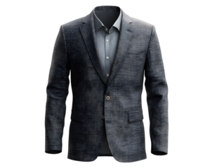 Tailored gray suit jacket for professional business attire
