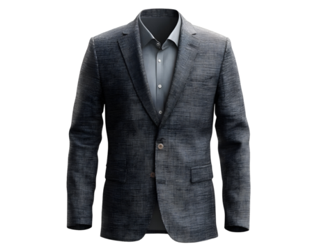 Tailored gray suit jacket for professional business attire