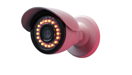 Pink security camera