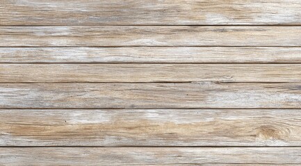 Weathered horizontal wood planks, light beige and grey tones, showing grain, texture, and slight discoloration