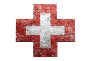 Obraz premium Grunge Red Cross