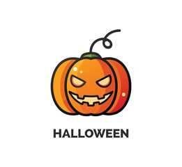 Halloween Pumpkin Illustration T Shirt Design
