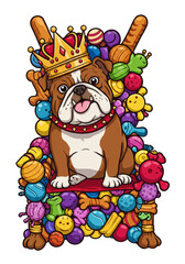 Funny Cartoon Dogs Collection | Vector-Style PNGs on White Background