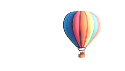 Fototapeta premium Colorful hot air balloon against black background