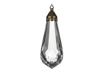 Elegant crystal chandelier pendant isolated on transparent background, a vintage ornament for luxury lighting fixtures and decorative interior design with shiny glass