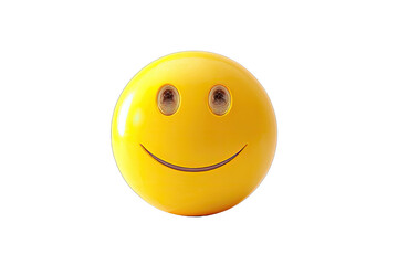 Fototapeta premium Smiling emoticon, glossy yellow