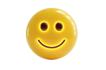 Fototapeta premium Smiling yellow emoticon. 3D rendered