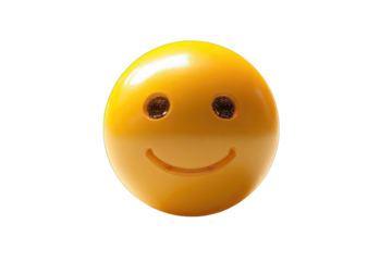 A 3D rendered smiley face