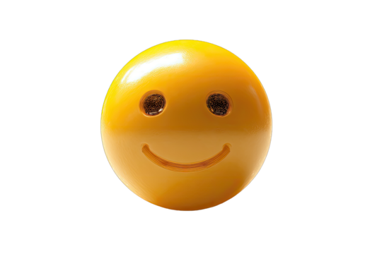 A 3D rendered smiley face