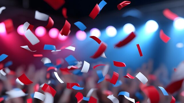 Vibrant confetti explosion at a lively