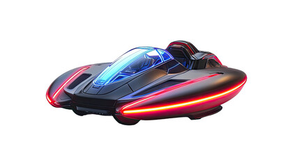 Naklejka premium Futuristic hovercraft vehicle (1)
