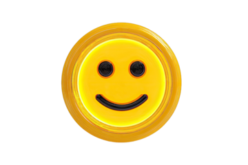 Smiling face,  glowing yellow