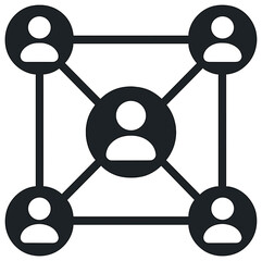 Social network connectivity vector: simplified online communication concept for web