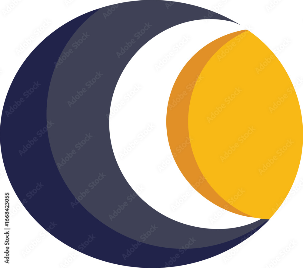 Aufkleber abstract moon eclipse effect vector graphic symbol celestial event illustration
