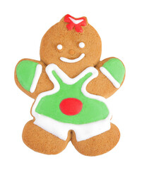 christmas gingerbread cookie isolated on white background