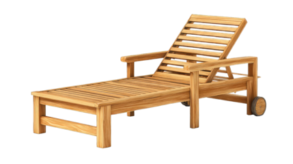 Wooden sun lounger illustration