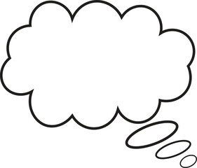 Blank comic speech bubbles and thought clouds outline set, isolated on white background for cartoon dialog, doodle design, creative text template, and graphic illustration projects.