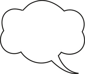 Blank comic speech bubbles and thought clouds outline set, isolated on white background for cartoon dialog, doodle design, creative text template, and graphic illustration projects.
