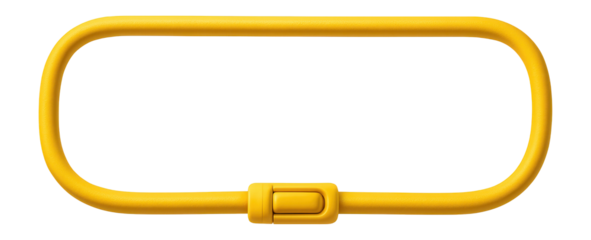 Resistance band with adjustable tension, yellow, for varied workouts