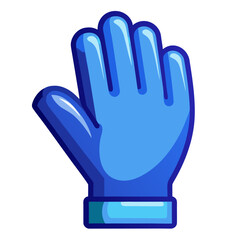 Obraz premium Glossy blue glove vector design with shine effect