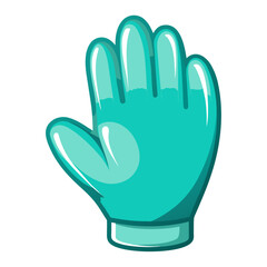 Glossy teal glove vector illustration with shine