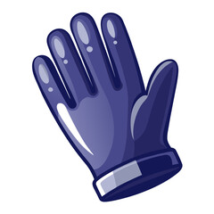 Glossy navy blue glove vector design with subtle shine