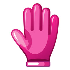 Hot pink glossy hand glove vector design