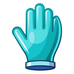 Sky blue glossy hand glove vector design