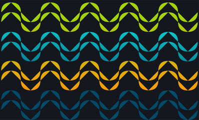 abstract background vector. High-Contrast Indonesian Ethnic Style Batik Background with Abstract Layered Multi-Color Wave Pattern on a Dark Field