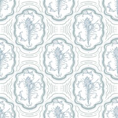Seashell Pattern Seashell Bow Pattern, Vintage Nautical Seamless Digital Paper, Ocean Beach Clipart, Coastal Shell Design, Cute Summer Printable