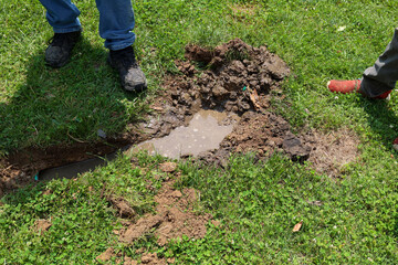 A Cracked Underground Water Pipe