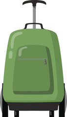 Obraz premium green suitcase isolated on white