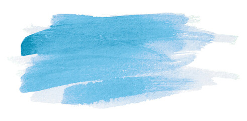 light blue watercolor background. Artistic hand paint. Isolated on transparent background.