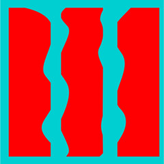 Abstract Teal Blue Wavy Background Illustration