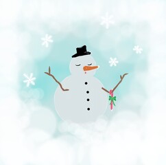 snowman in the snow