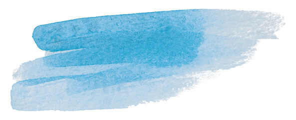 light blue watercolor background. Artistic hand paint. Isolated on transparent background.