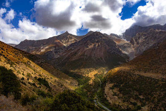 Mountain landscape of the Kazakhstan mountains
