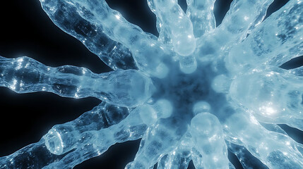 abstract blue background with bubbles