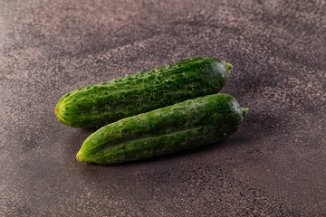 Raw fresh ripe green cucucmbers