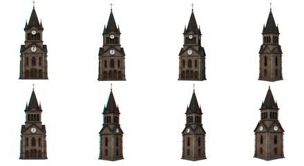 Obraz premium Church tower designs collection